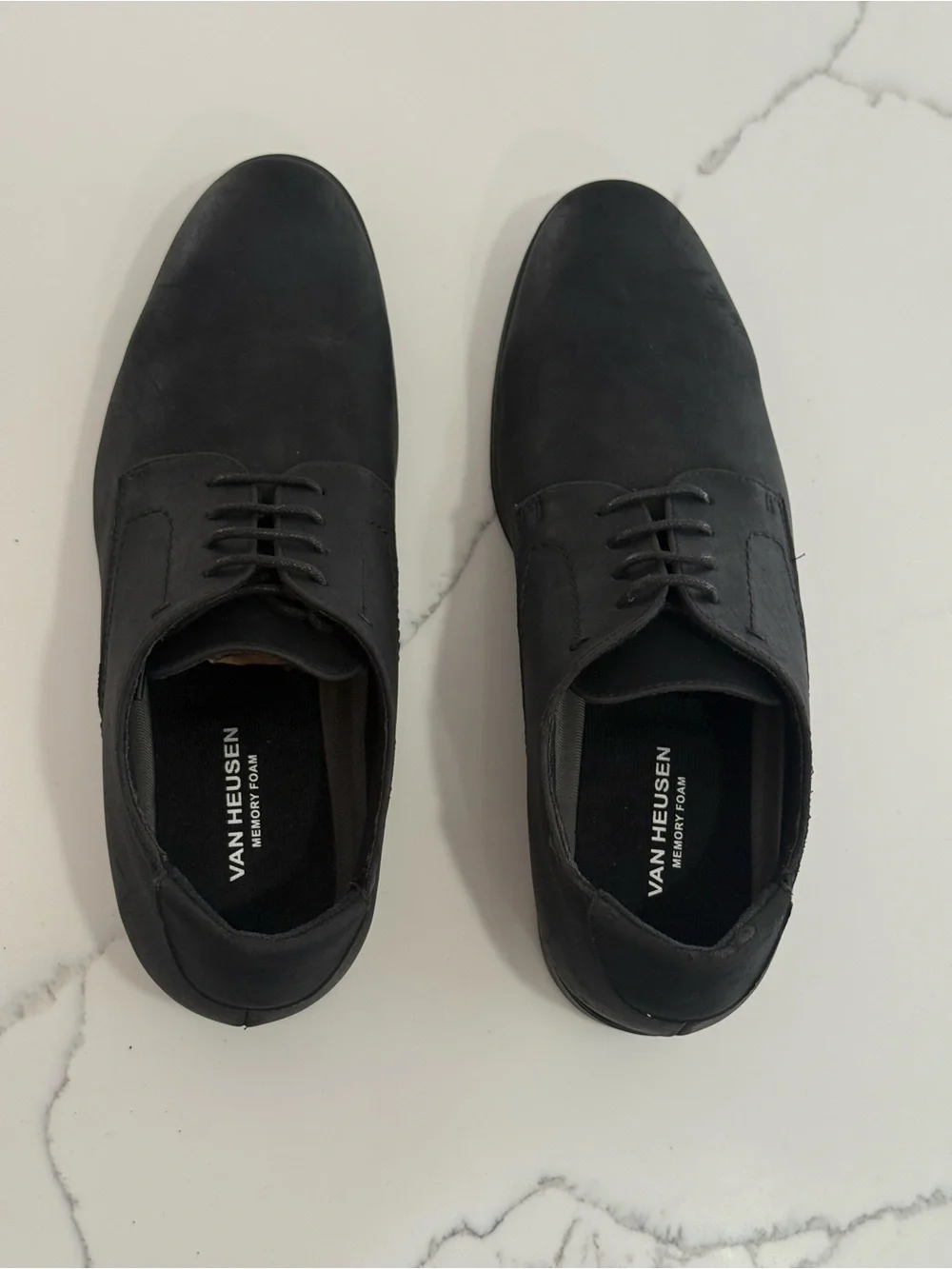 Van Heusen Black Lace-Up Derby Shoes